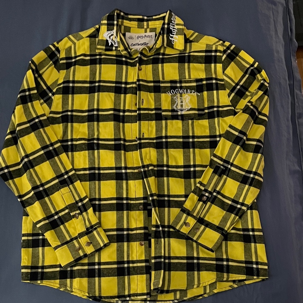 Cakeworthy Harry Potter Hufflepuff Plaid Shirt